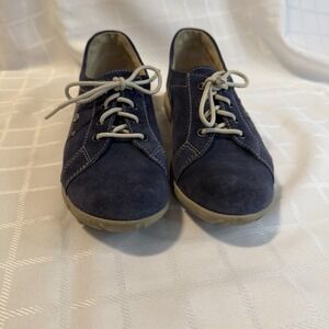 Wolky Women's Blue Suede Lace Ups, Size 41 (US Size 10.5)